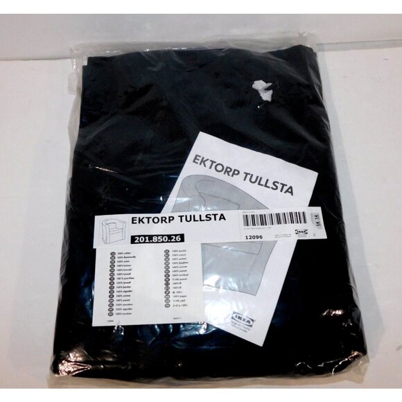 IKEA EKTORP TULLSTA Barrel Chair Slipcover COVER ONLY Black NEW 201.850.26 - Picture 1 of 6